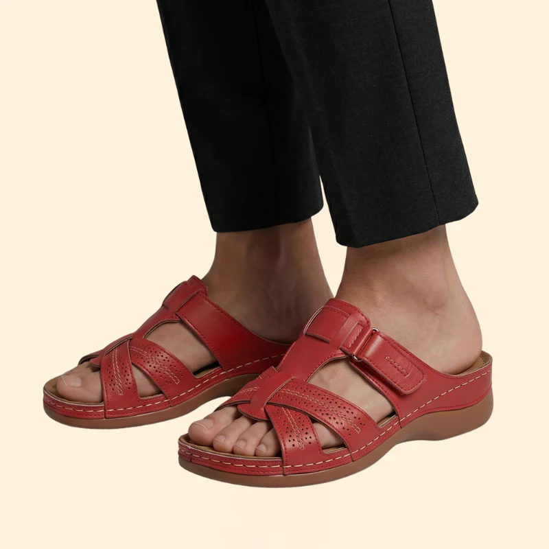 Women’s Slide Sandals with Perforated Straps - Image 4