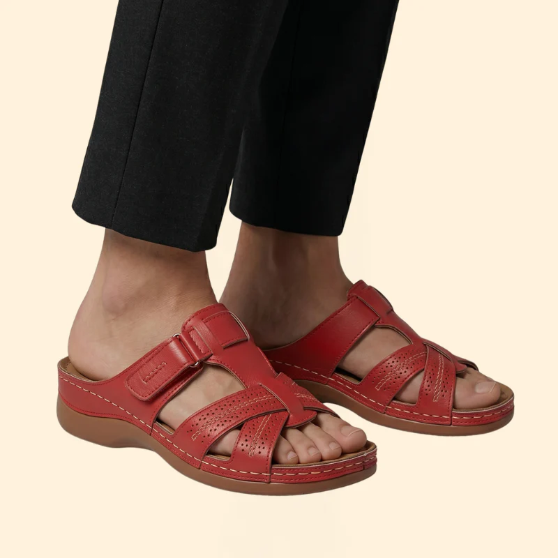 Women’s Slide Sandals with Perforated Straps - Image 5