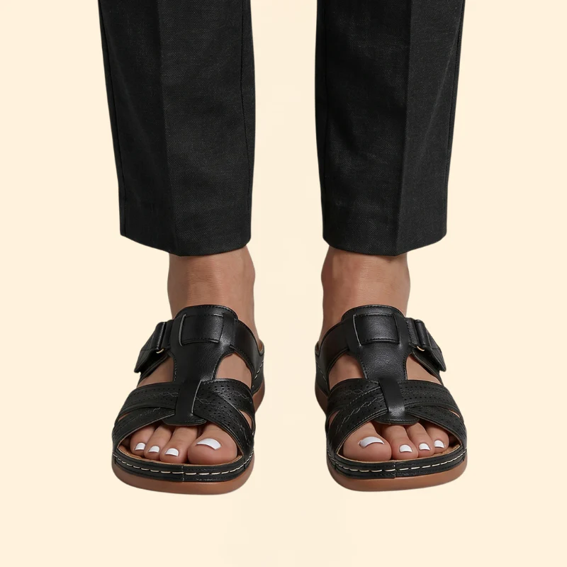 Women’s Slide Sandals with Perforated Straps - Image 7