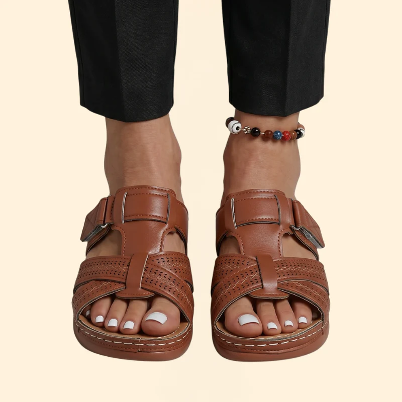 Women’s Slide Sandals with Perforated Straps - Image 8