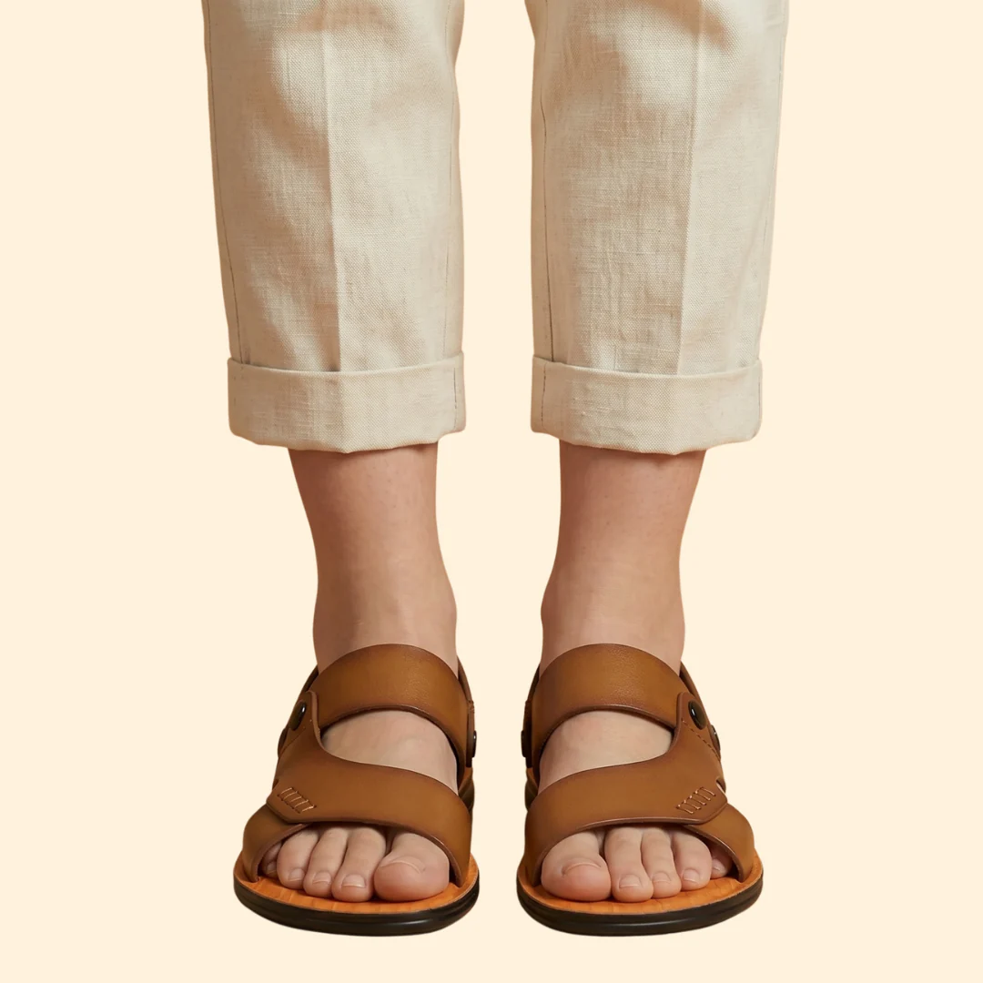 Women's Slingback Sandals with Hand-Stitched Details - Image 3