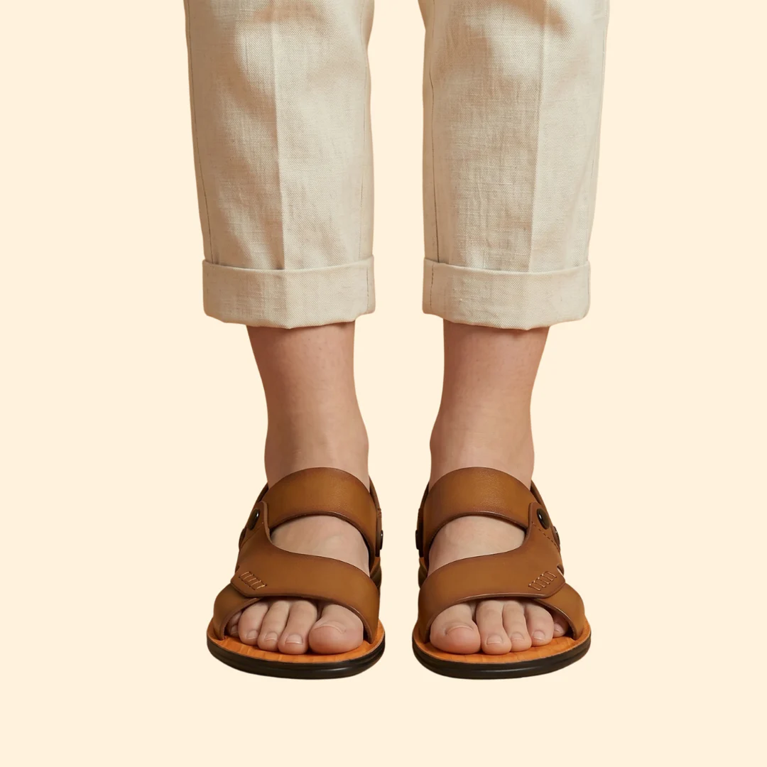Women's Slingback Sandals with Hand-Stitched Details - Image 6