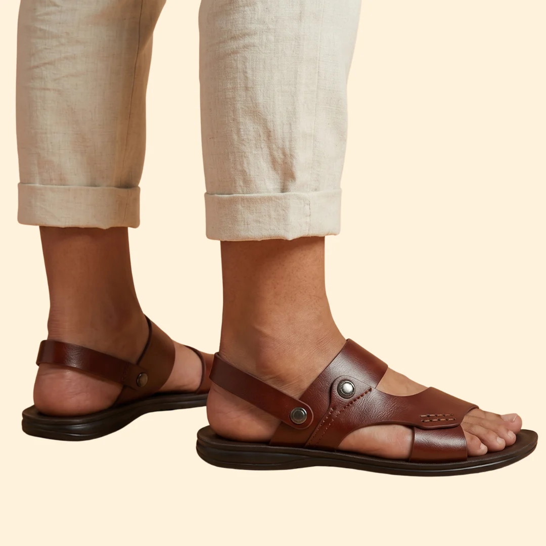 Women's Slingback Sandals with Hand-Stitched Details - Image 8