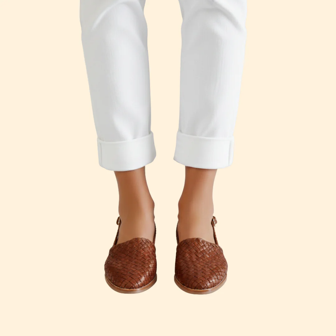 Women’s Slingback Shoes with Woven Upper - Image 2