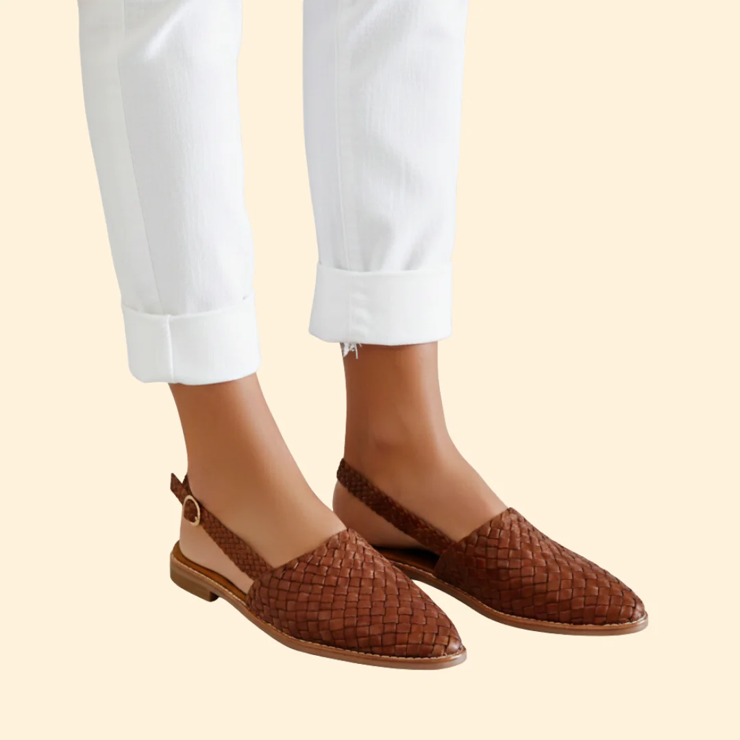Women’s Slingback Shoes with Woven Upper - Image 3
