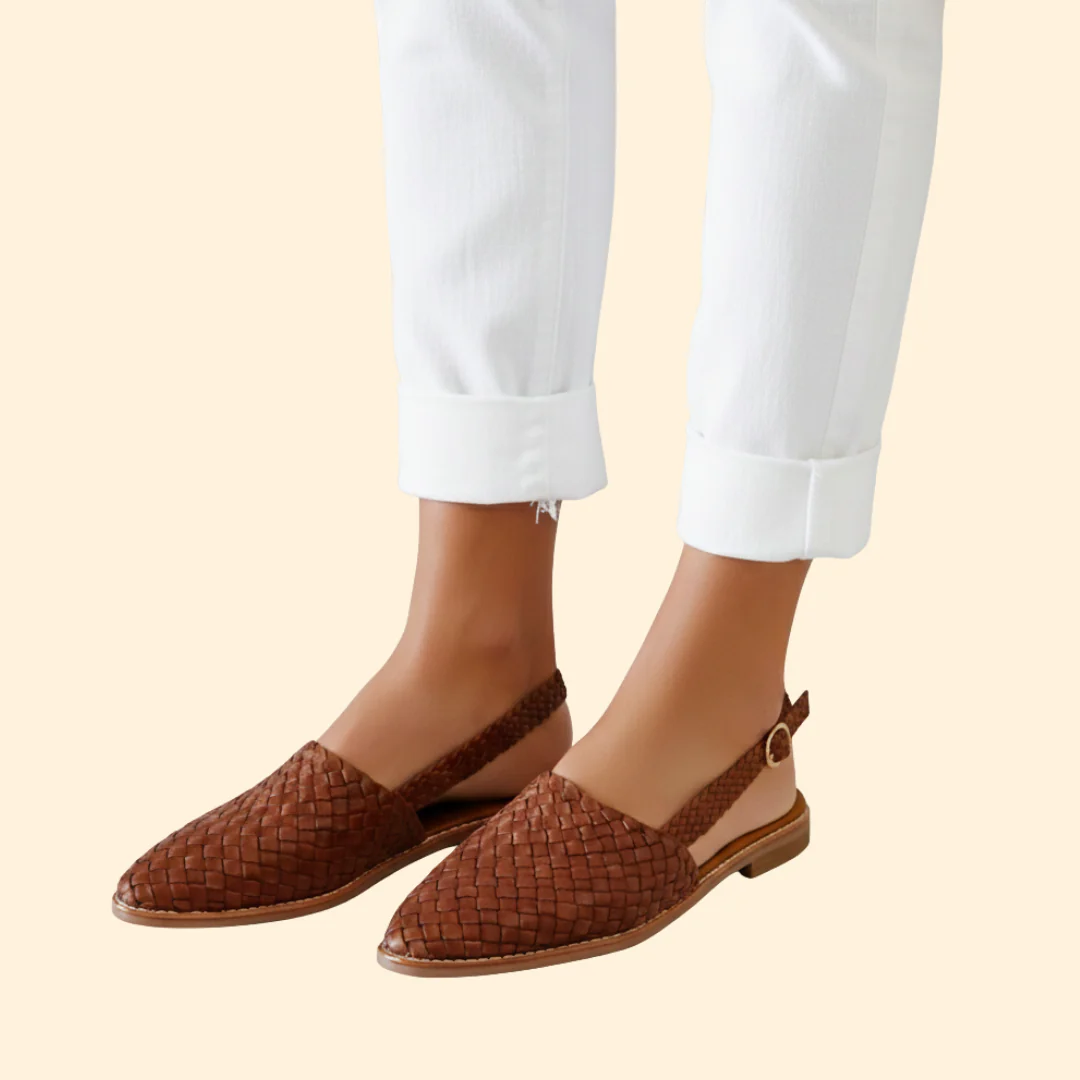Women’s Slingback Shoes with Woven Upper - Image 4