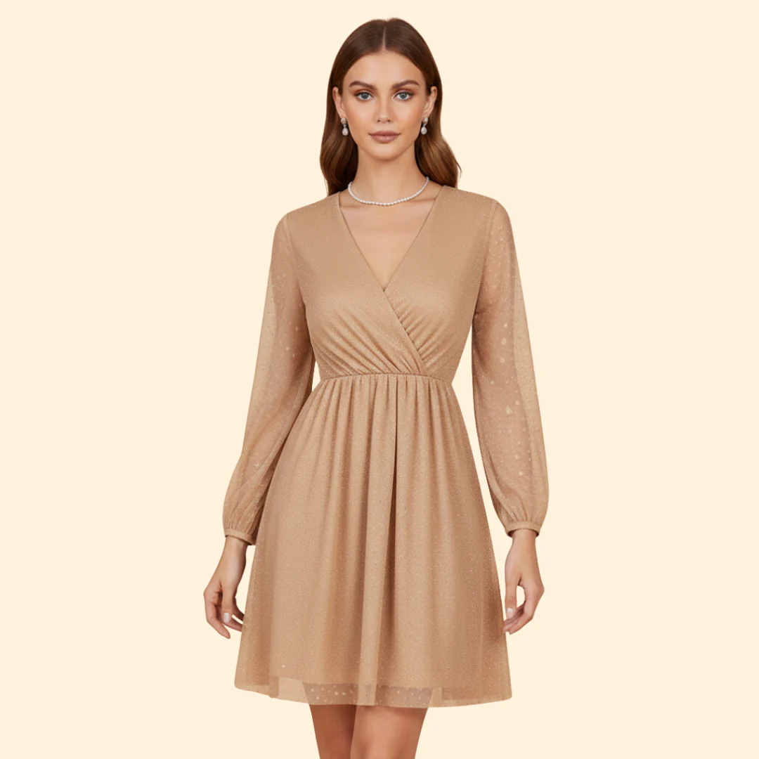 Women's Solid Color Maxi Dress with V-Neck - Image 10