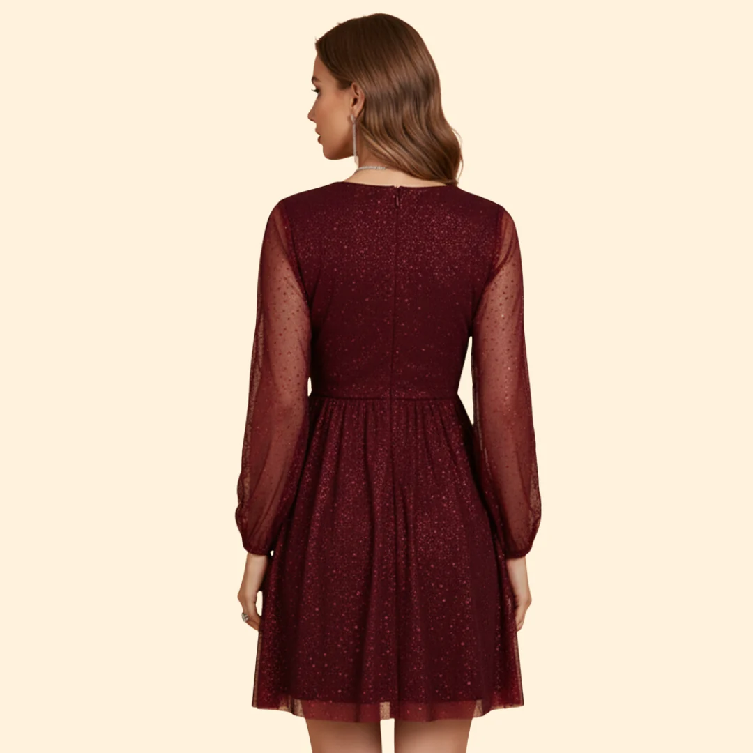 Women's Solid Color Maxi Dress with V-Neck - Image 3