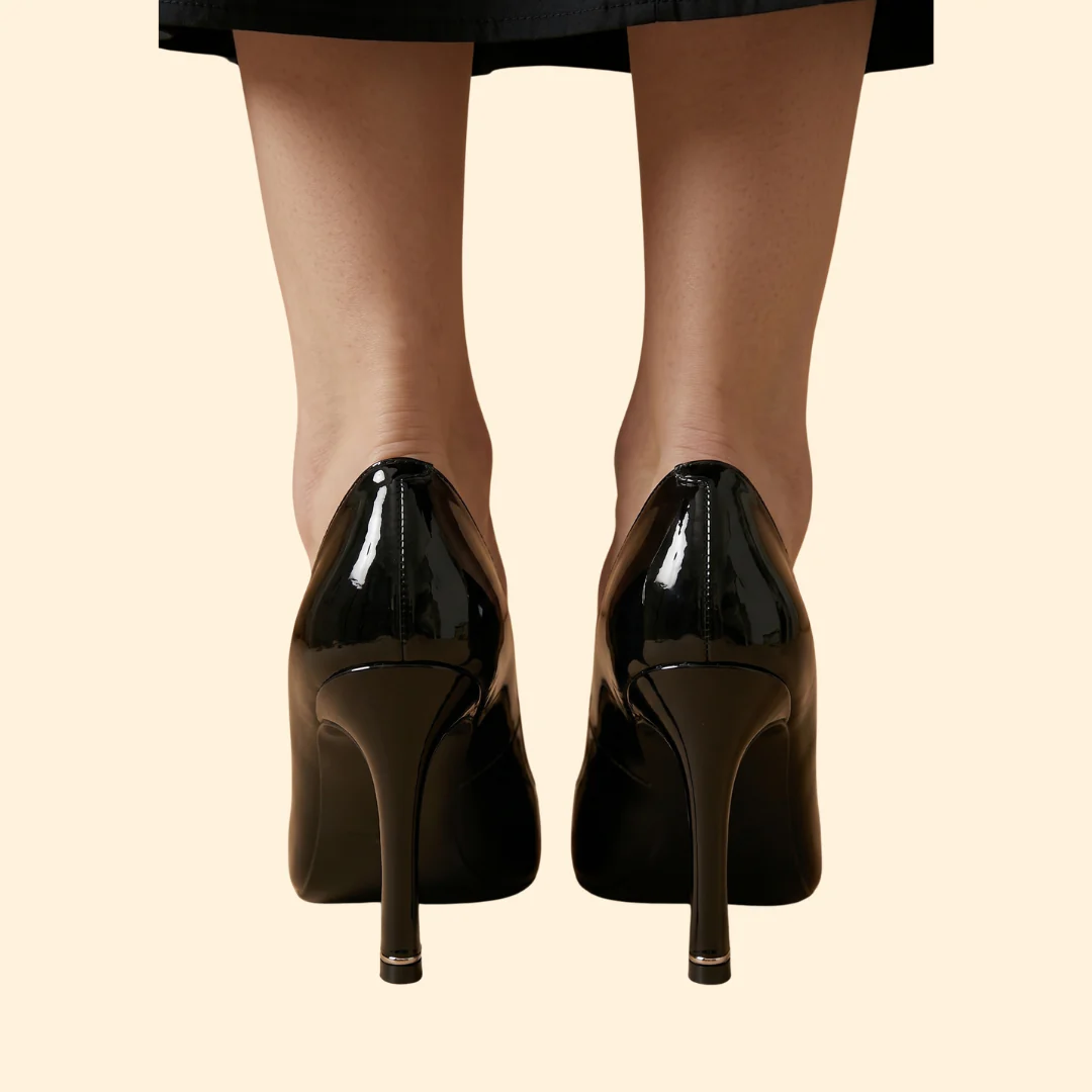 Women's Square Toe Pumps with Buckle - Image 4
