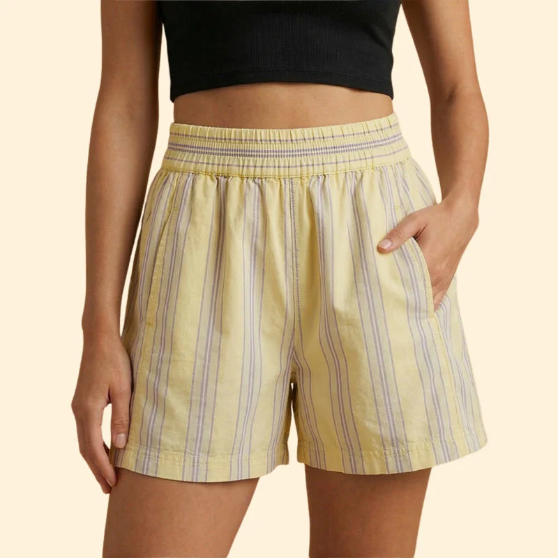 Women’s Striped Shorts with Elastic Waistband - Image 11