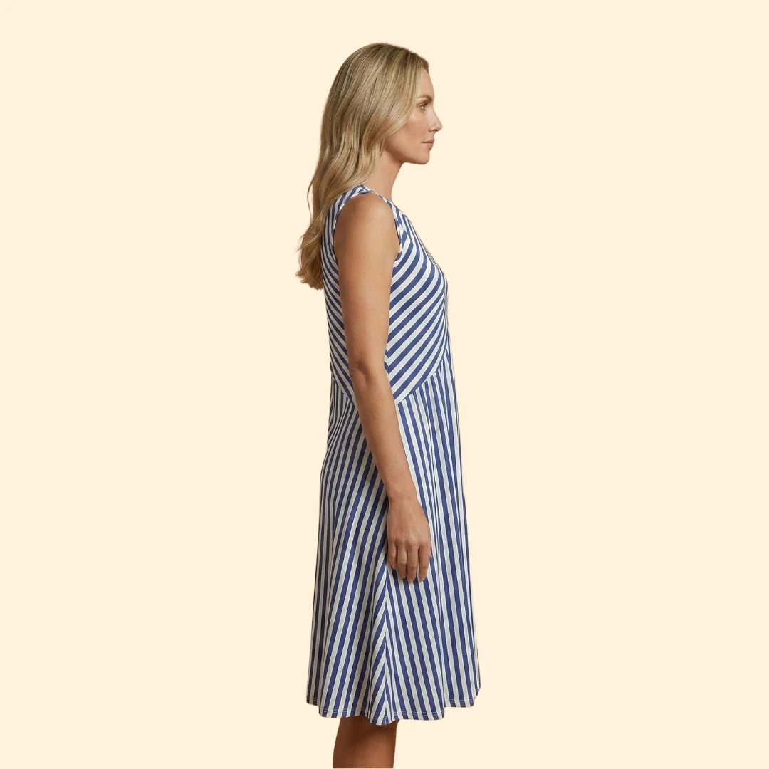 Women's Striped Sleeveless Dress - Image 3