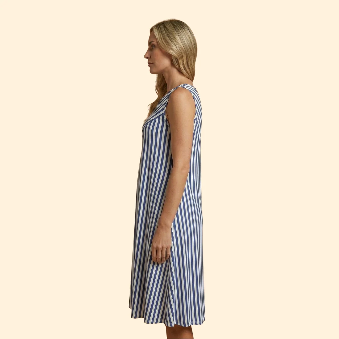 Women's Striped Sleeveless Dress - Image 4