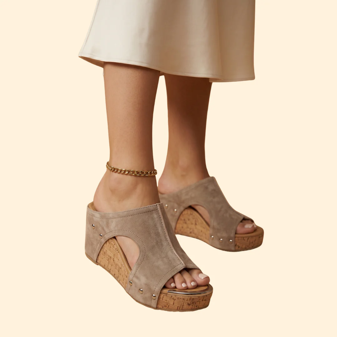 Women's Studded Wedge Sandals - Image 4