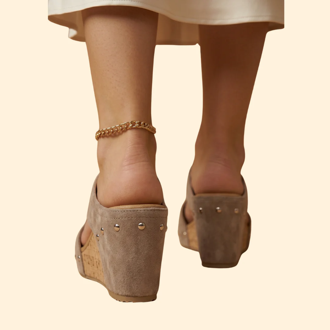 Women's Studded Wedge Sandals - Image 6