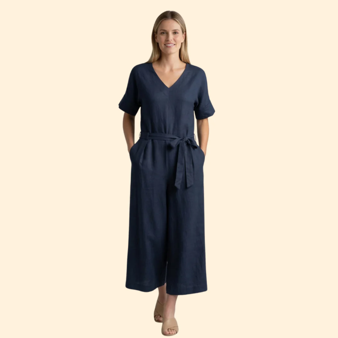 Women’s Stylish Jumpsuit with Belted Waist - Image 10