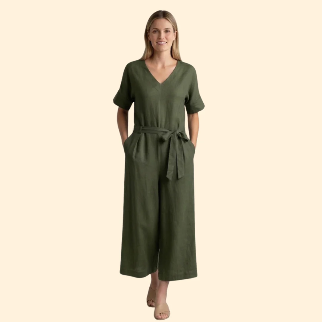 Women’s Stylish Jumpsuit with Belted Waist - Image 11