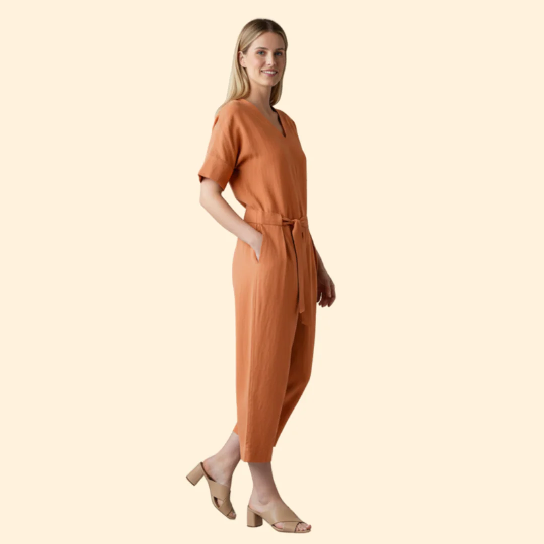 Women’s Stylish Jumpsuit with Belted Waist - Image 3