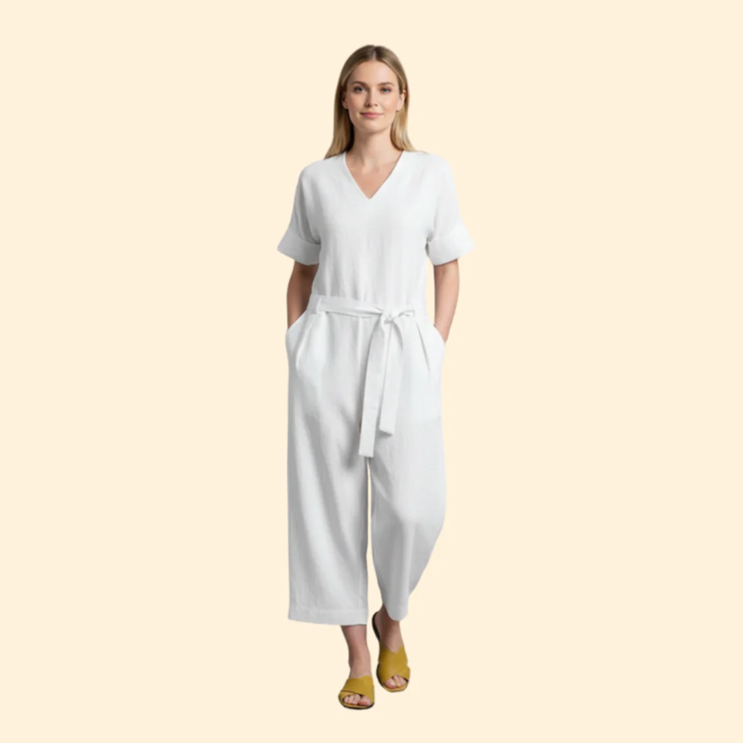 Women’s Stylish Jumpsuit with Belted Waist - Image 9