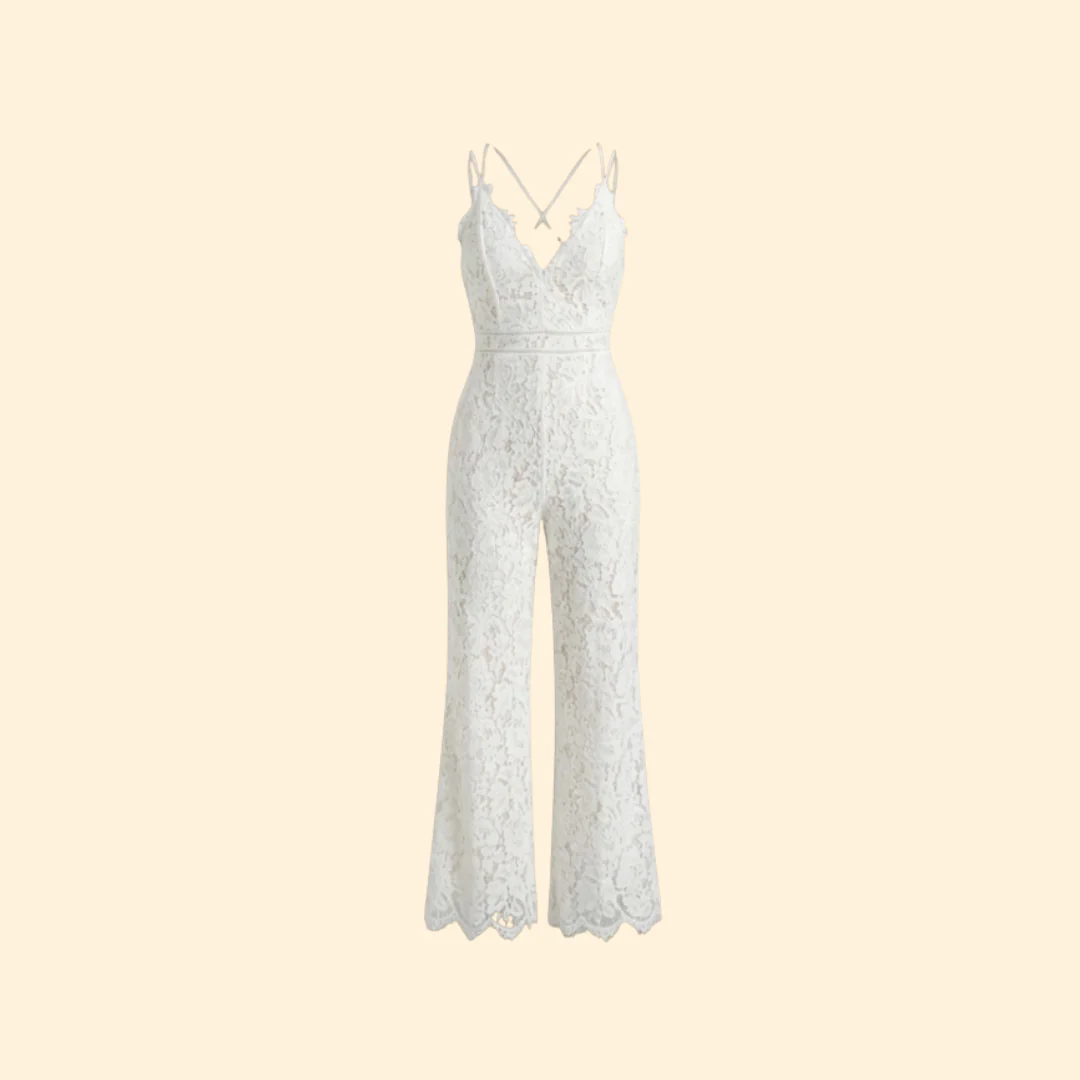 Women’s Stylish Jumpsuit with Lace Back Detail