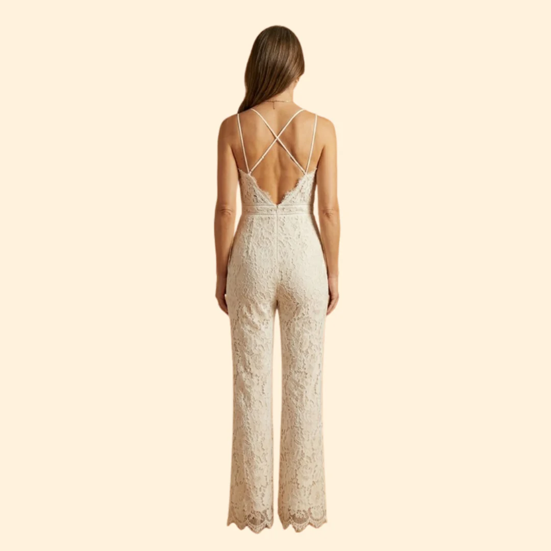 Women’s Stylish Jumpsuit with Lace Back Detail - Image 4