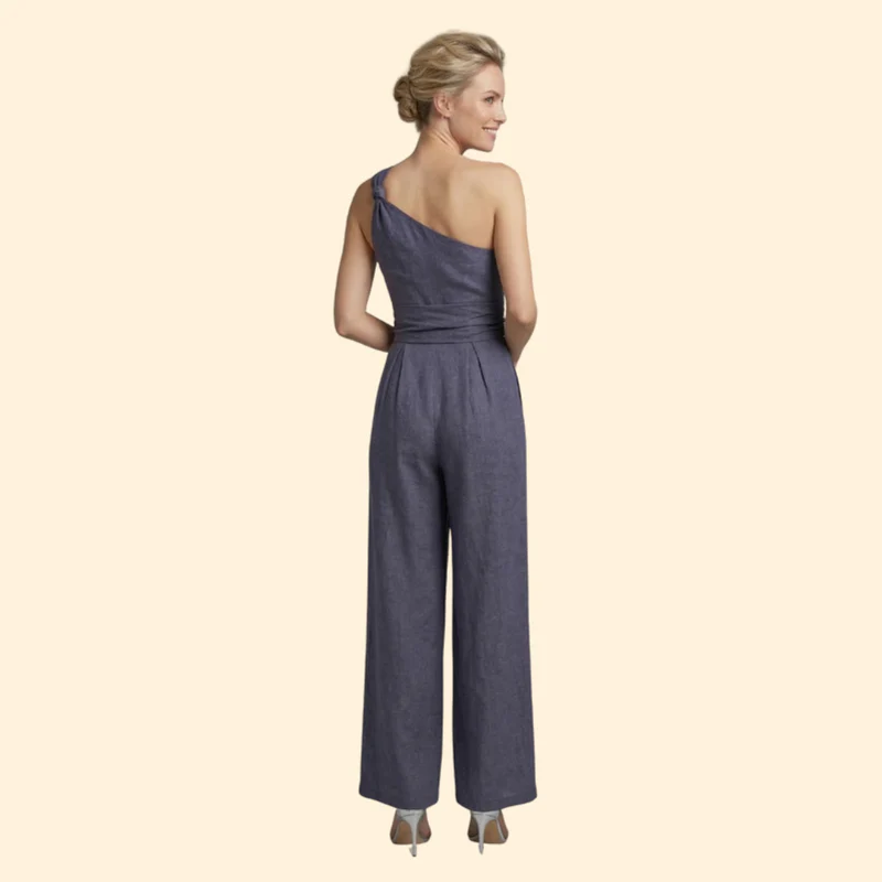 Women’s Stylish Jumpsuit with One-Shoulder Design - Image 4