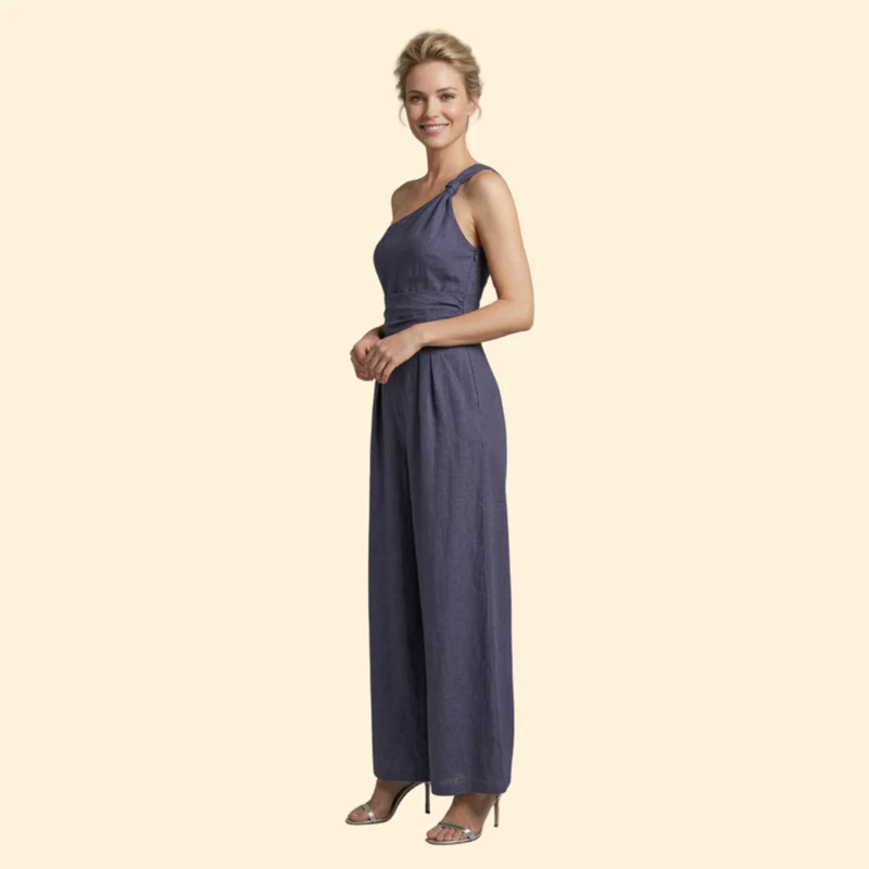 Women’s Stylish Jumpsuit with One-Shoulder Design - Image 5