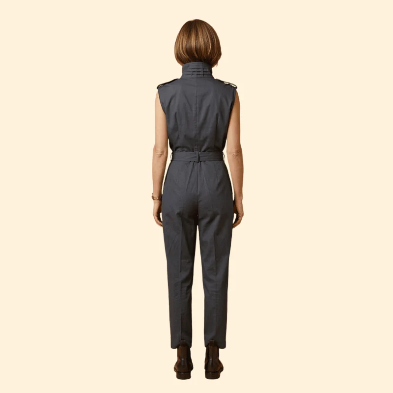Women’s Stylish Jumpsuit with Pleated Front Design - Image 5