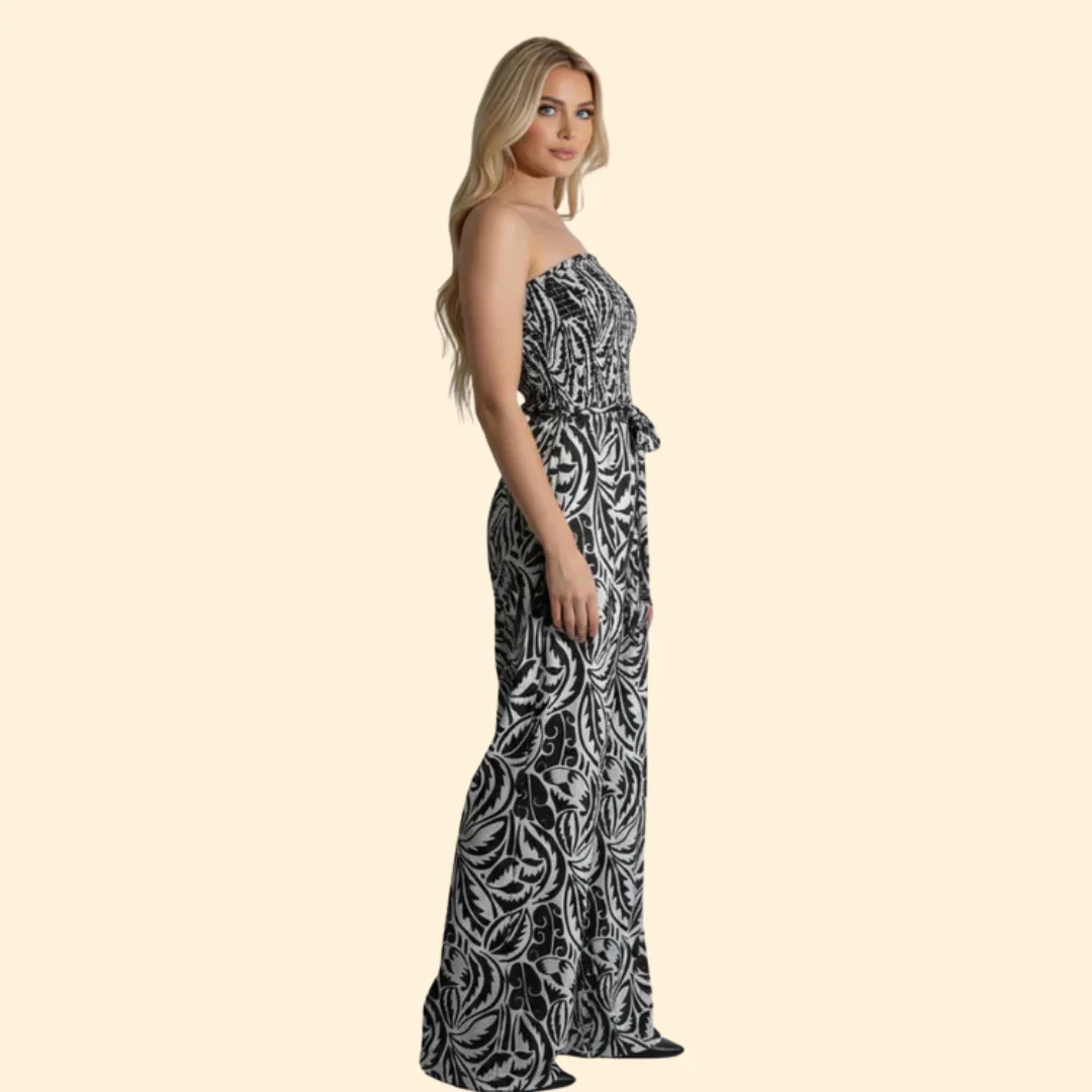 Women’s Stylish Jumpsuit with Strapless Design - Image 3