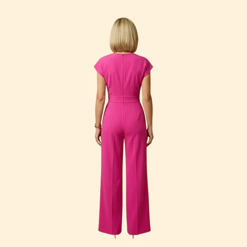 Women’s Stylish Jumpsuit with V Neckline - Image 4