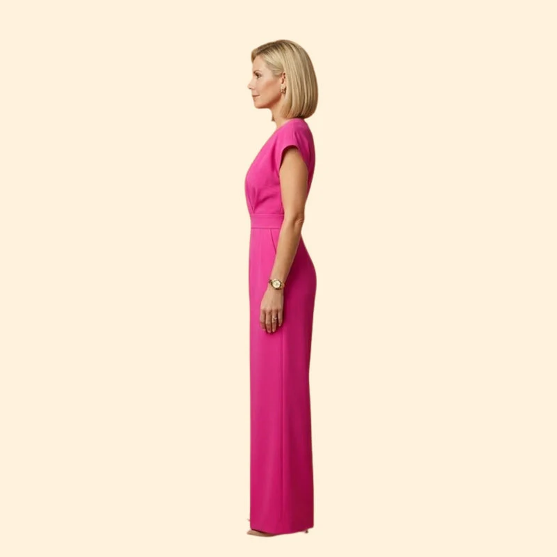 Women’s Stylish Jumpsuit with V Neckline - Image 5