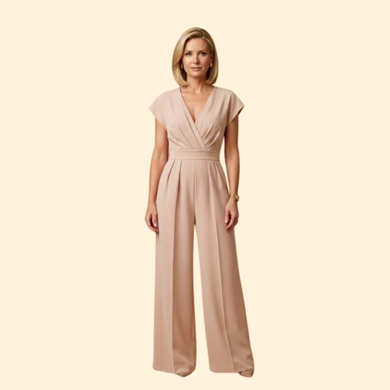 Women’s Stylish Jumpsuit with V Neckline - Image 6