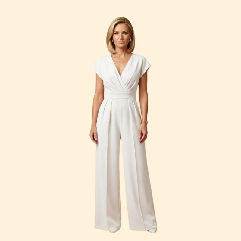 Women’s Stylish Jumpsuit with V Neckline - Image 7