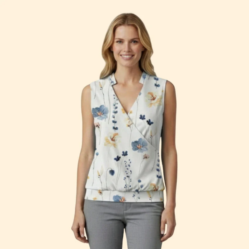 Women's Stylish V-Neck Casual Blouse - Image 10