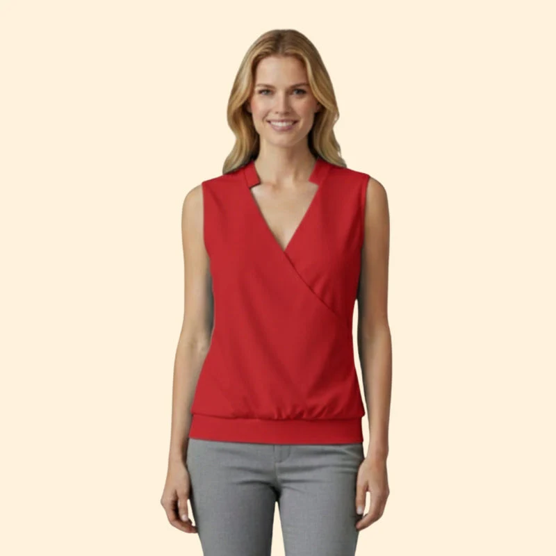 Women's Stylish V-Neck Casual Blouse - Image 8