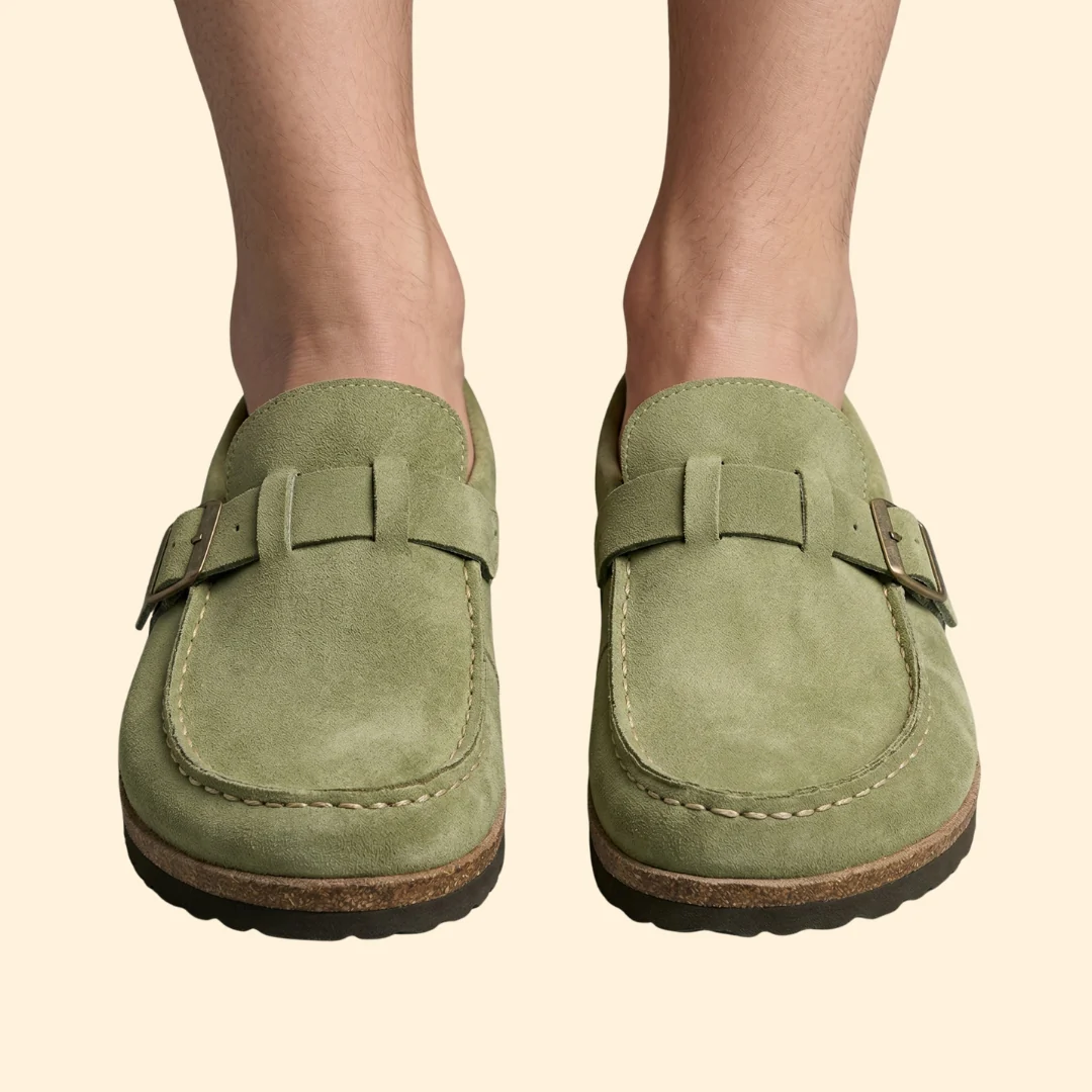 Women’s Suede Loafers with Buckle Strap - Image 2