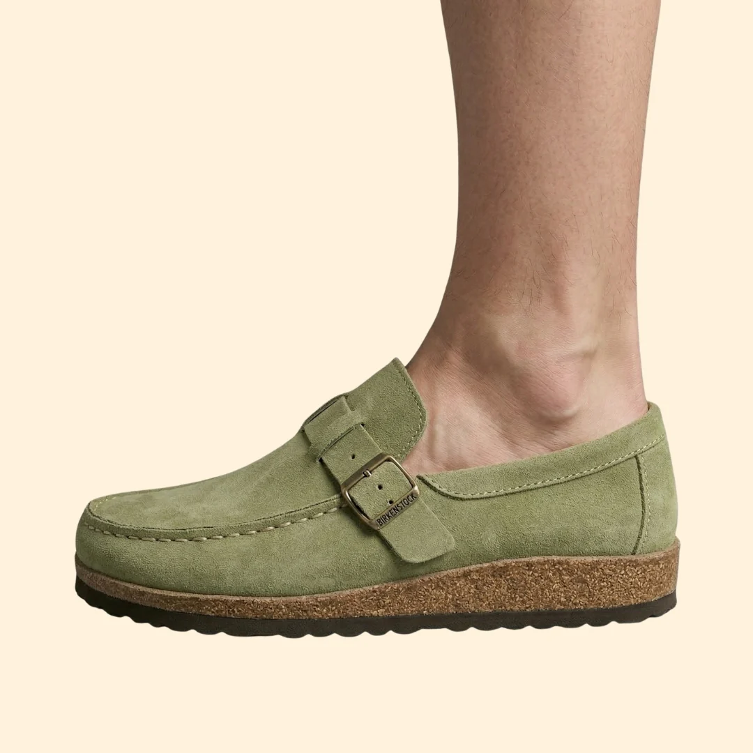 Women’s Suede Loafers with Buckle Strap - Image 3