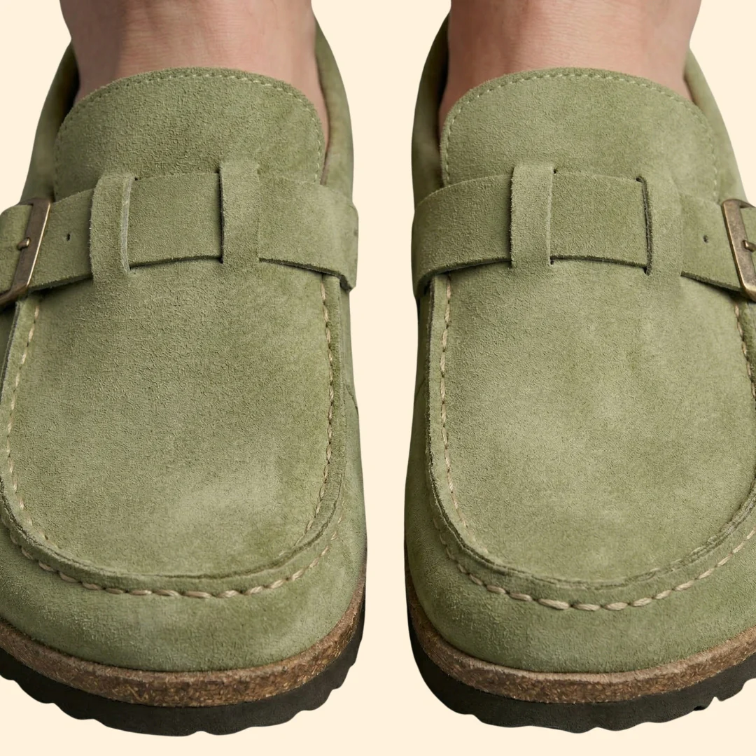 Women’s Suede Loafers with Buckle Strap - Image 5