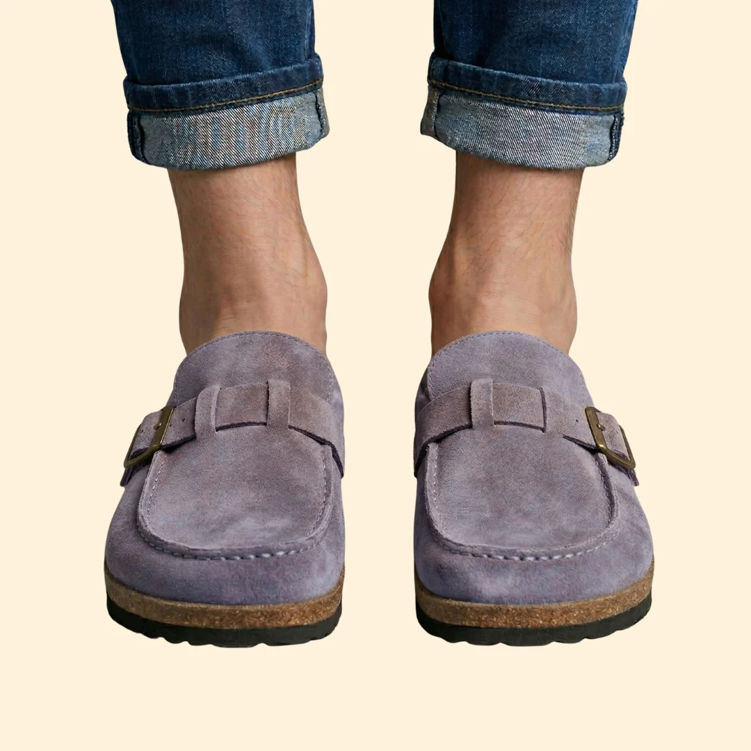 Women’s Suede Loafers with Buckle Strap - Image 8