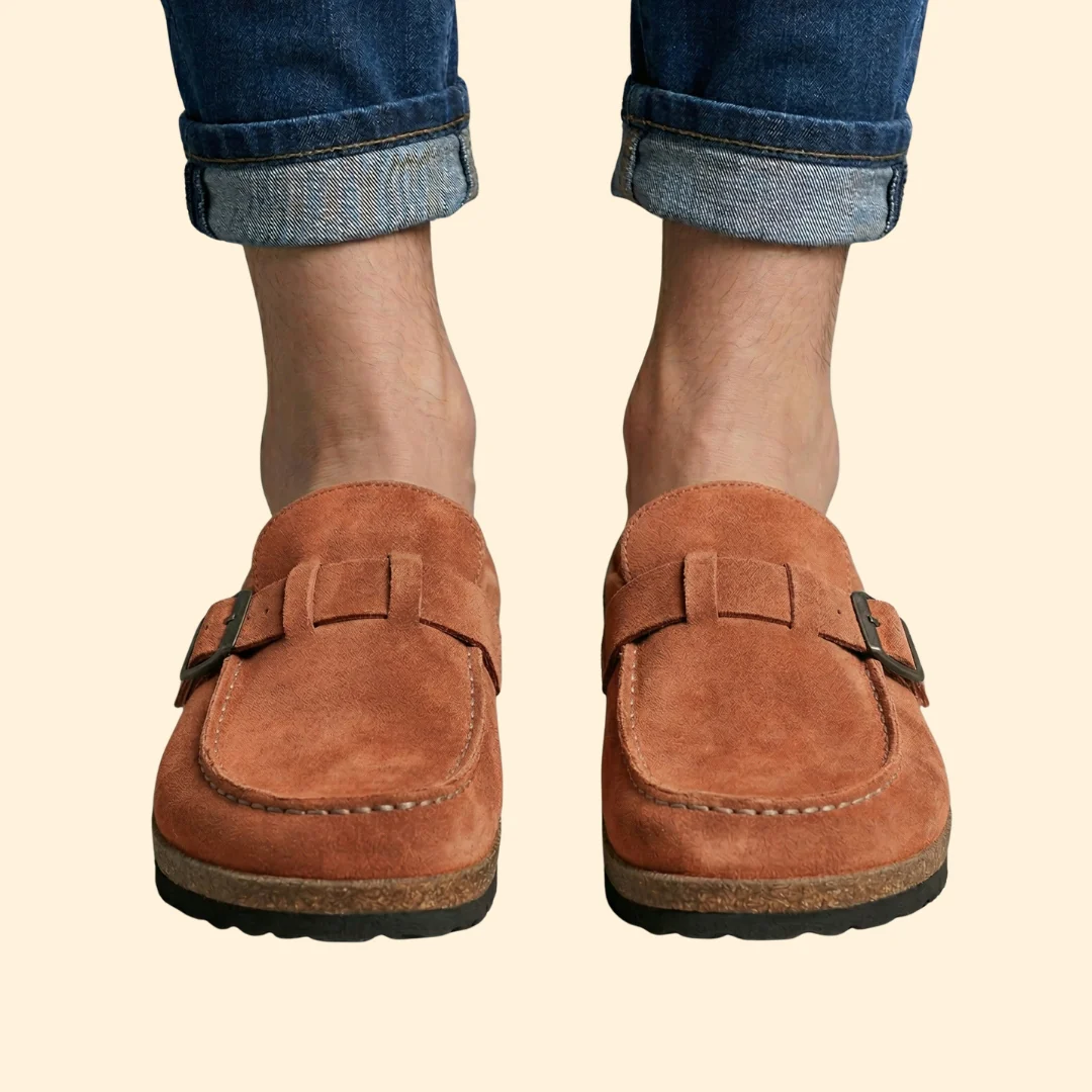 Women’s Suede Loafers with Buckle Strap - Image 9