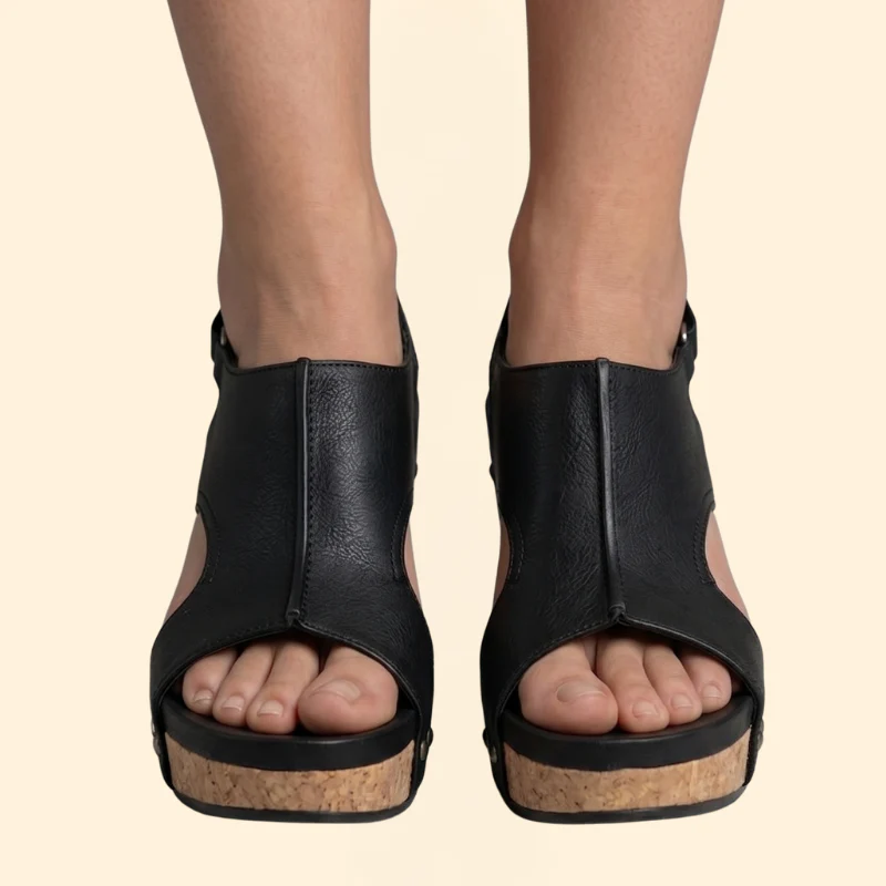 Women's Suede Wedge Sandals - Image 8
