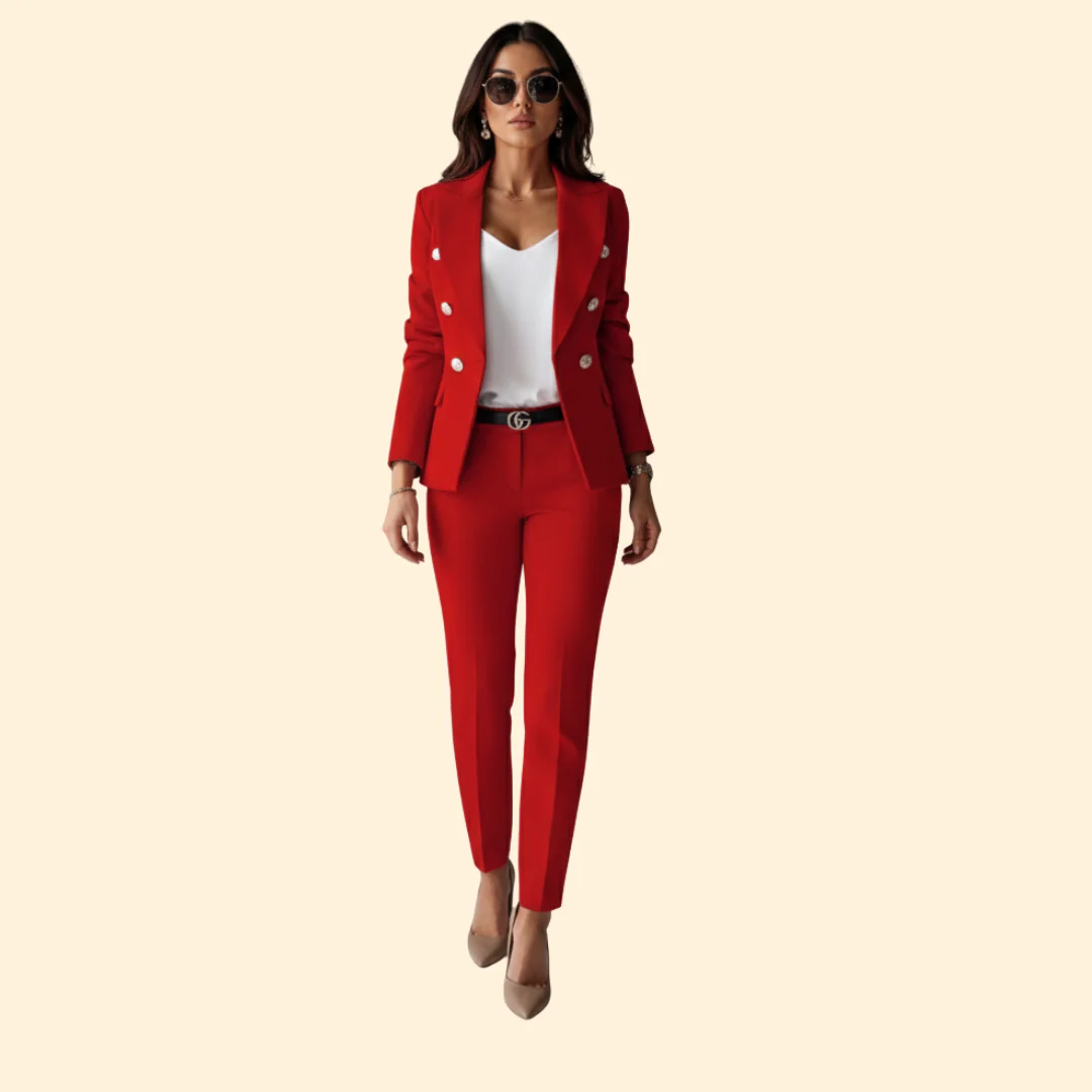 Women’s Suit Set with Double Breasted Blazer - Image 11