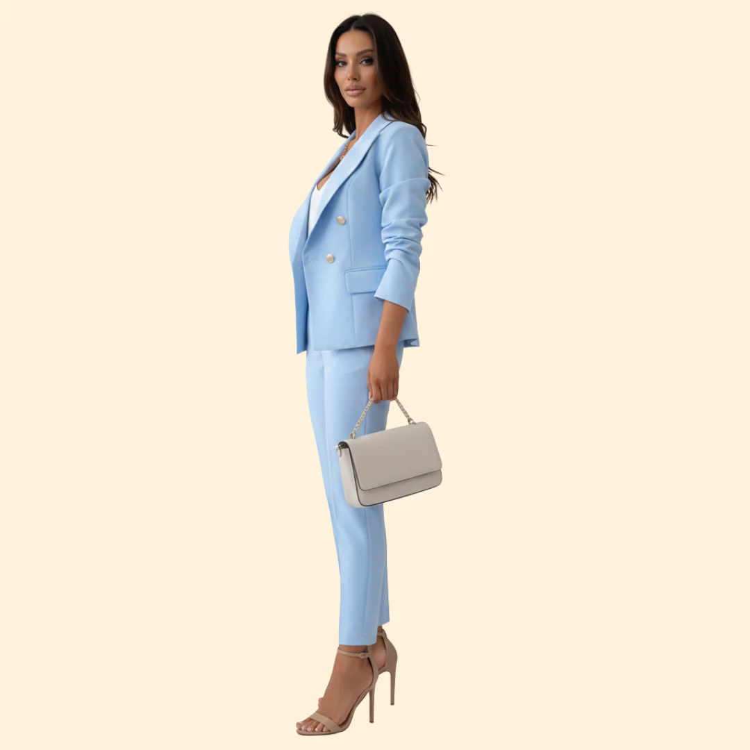 Women’s Suit Set with Double Breasted Blazer - Image 3