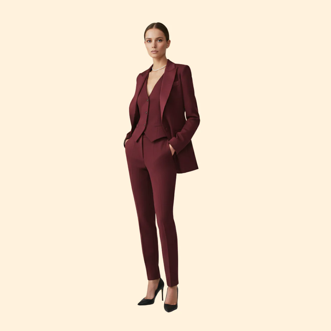Women’s Suit Set with Tailored Vest - Image 3