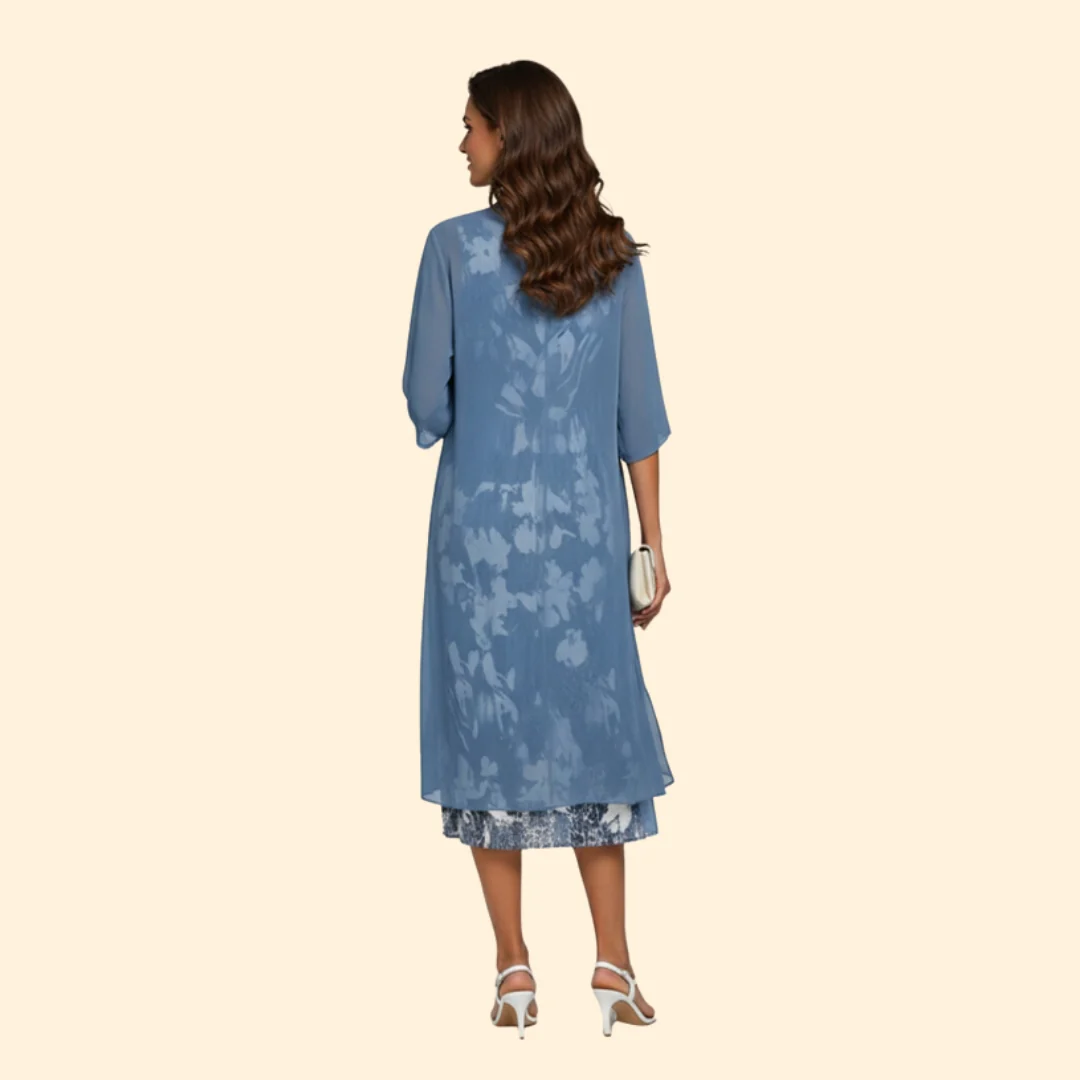 Women’s Summer Dress with Floral Print and Cardigan - Image 5