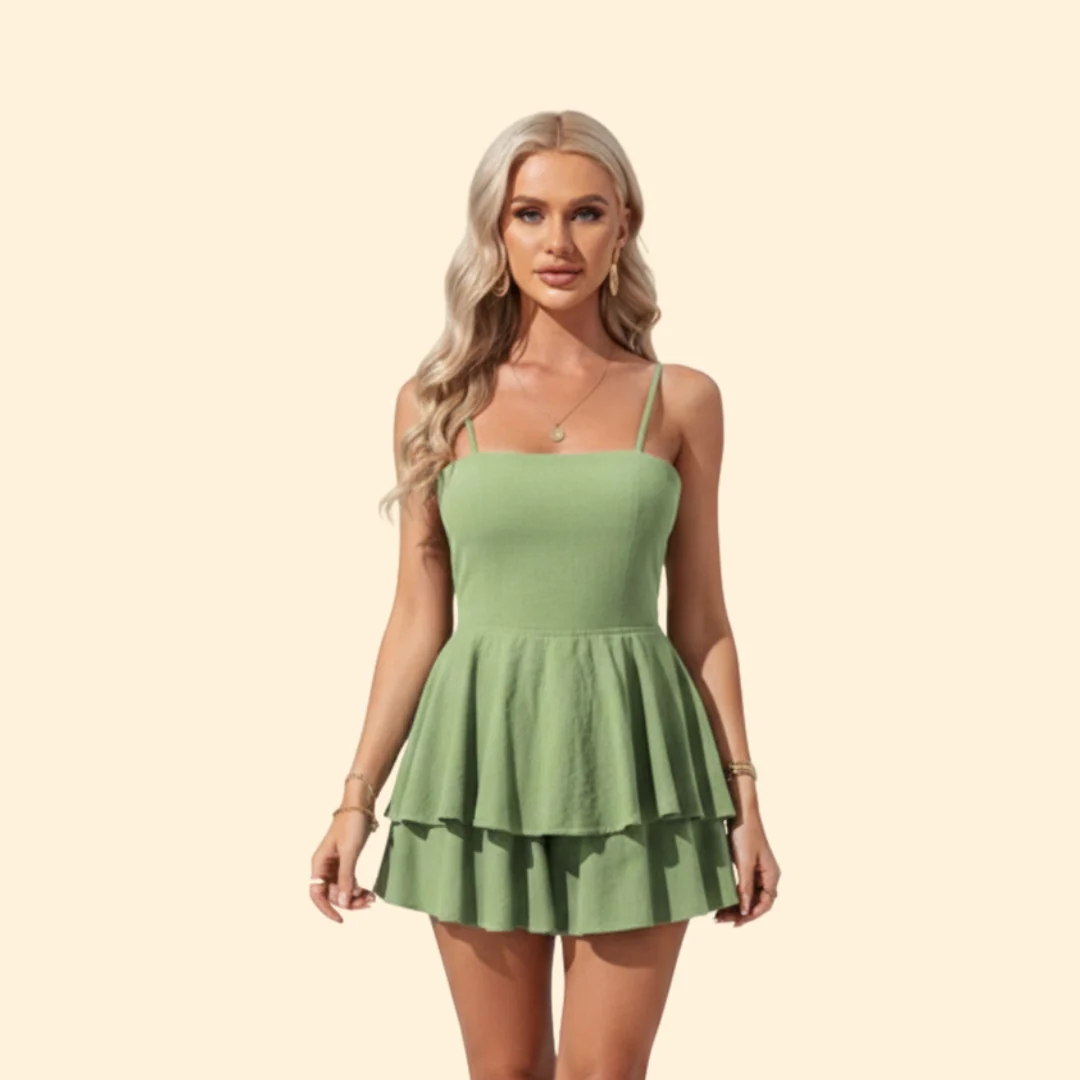 Women’s Summer Dress with Tiered Skirt - Image 2