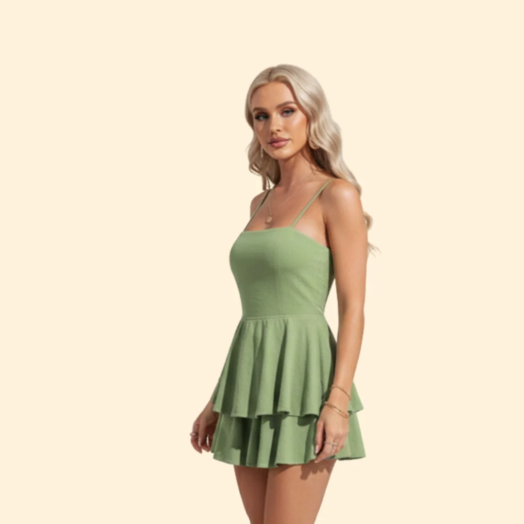Women’s Summer Dress with Tiered Skirt - Image 4