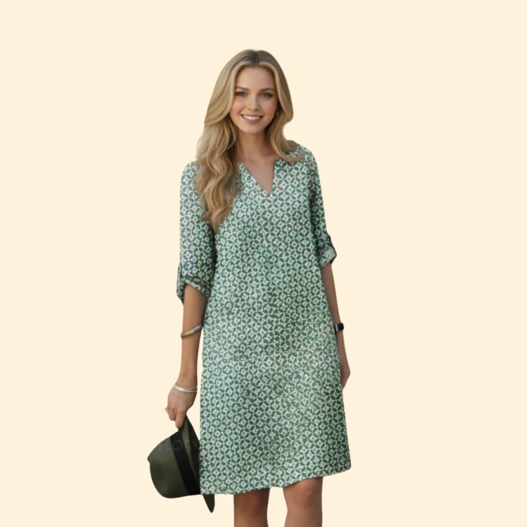 Women’s Summer Dress with V-Neck Design - Image 2