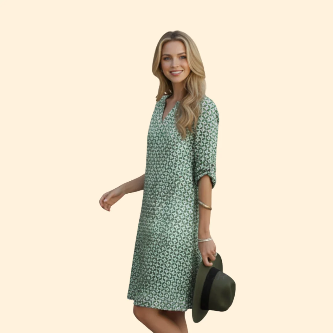 Women’s Summer Dress with V-Neck Design - Image 3