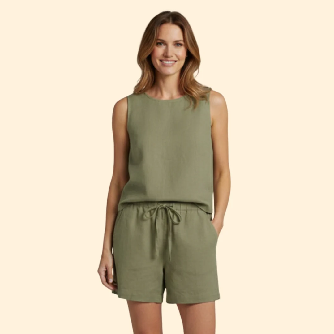 Women’s Summer Set with Drawstring Shorts - Image 2