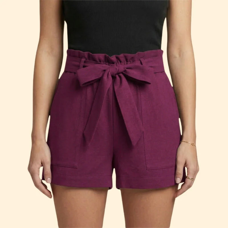 Women’s Summer Shorts with Ruffled Waistband - Image 10
